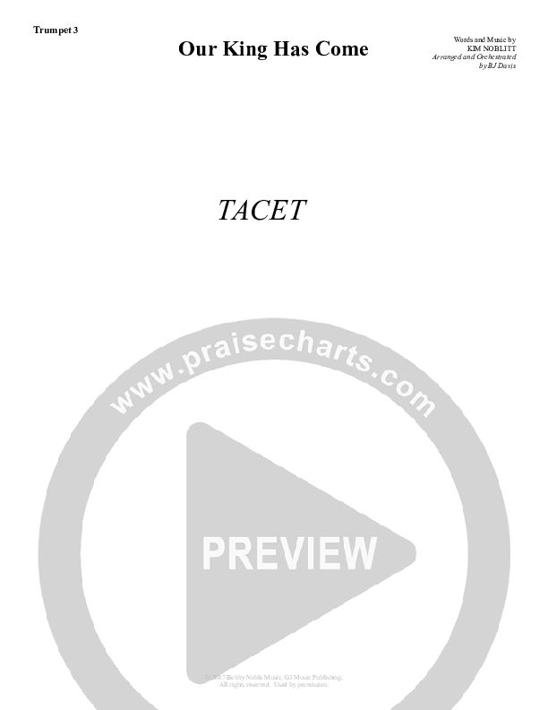 Our King Has Come Trumpet 3 (G3 Worship)