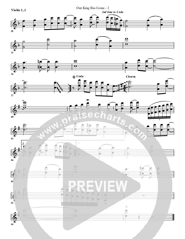 Our King Has Come Violin 1/2 (G3 Worship)
