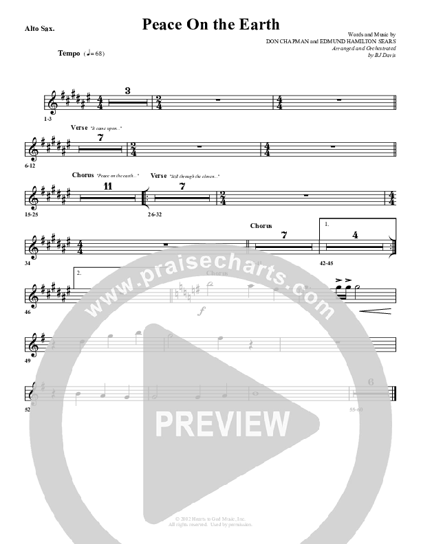Peace On Earth Alto Sax (G3 Worship)