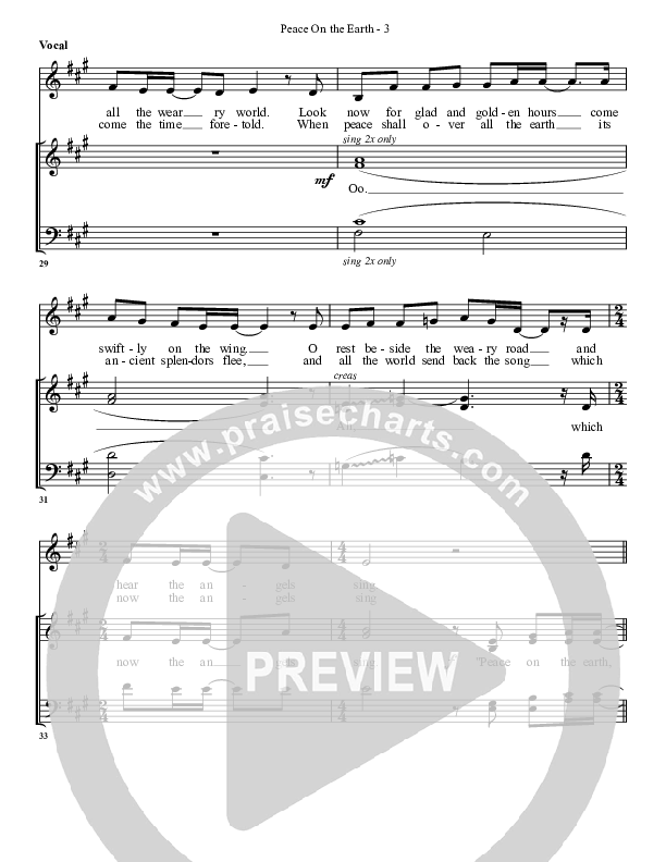 Peace On Earth Choir Sheet (G3 Worship)