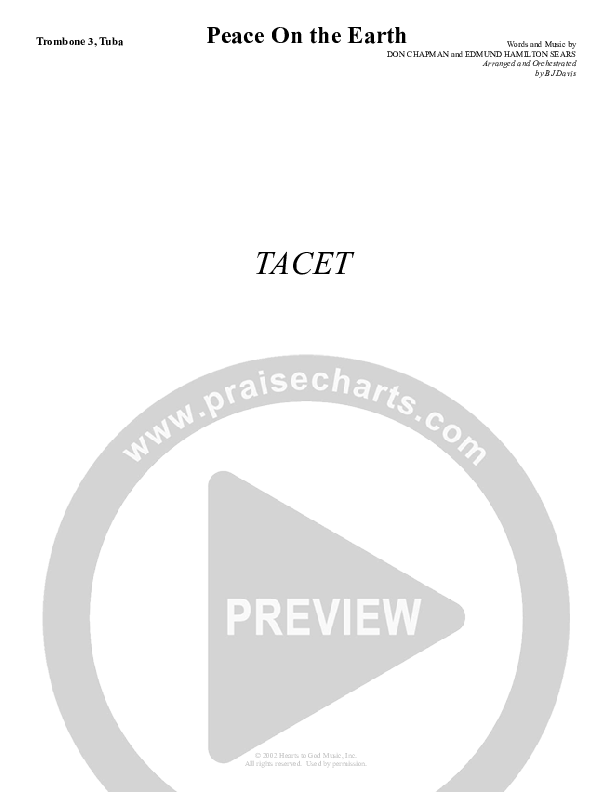 Peace On Earth Trombone 3/Tuba (G3 Worship)