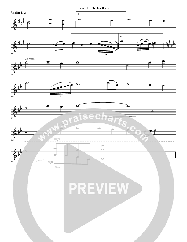 Peace On Earth Violin 1/2 (G3 Worship)