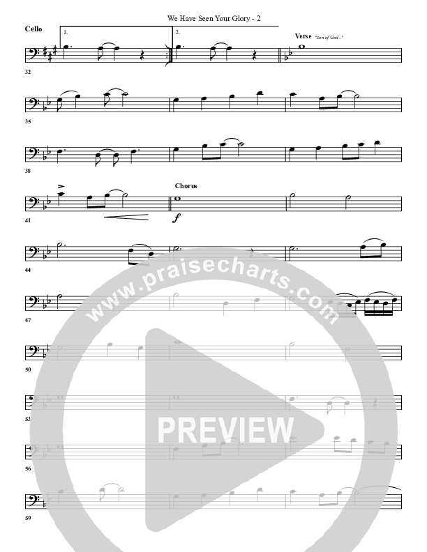 We Have Seen Your Glory Cello (G3 Worship)