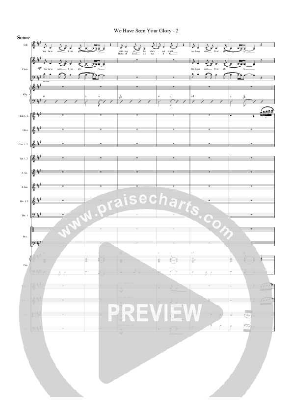 We Have Seen Your Glory Conductor's Score (G3 Worship)