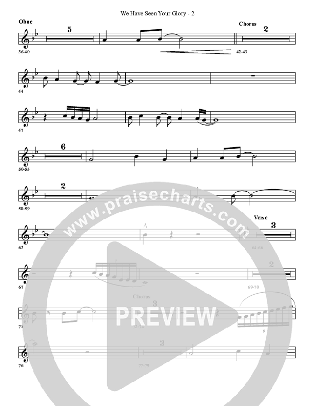 We Have Seen Your Glory Oboe (G3 Worship)