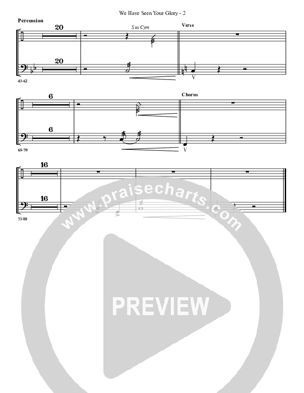 We Have Seen Your Glory Percussion (G3 Worship)