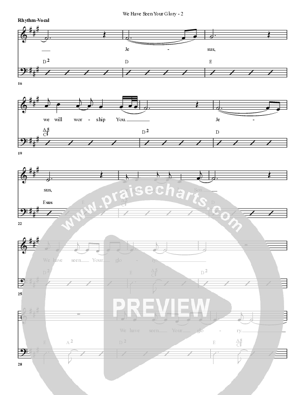 We Have Seen Your Glory Rhythm/Vocal (G3 Worship)