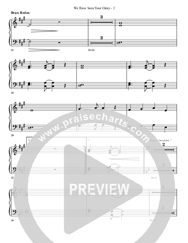 We Have Seen Your Glory Synth Brass (G3 Worship)