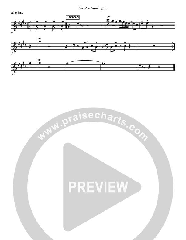 You Are Amazing Alto Sax (G3 Worship)