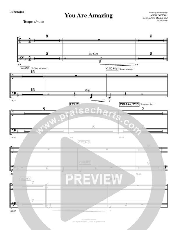 You Are Amazing Percussion (G3 Worship)