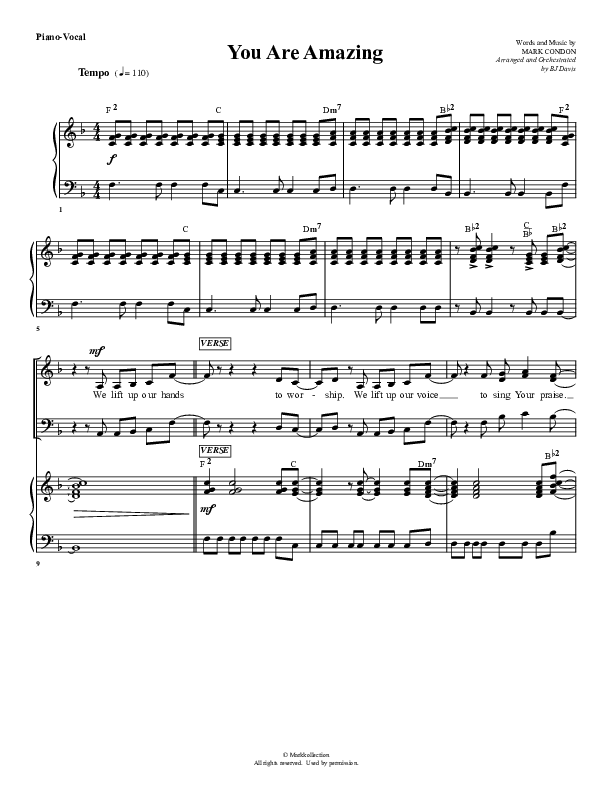 You Are Amazing Lead & Piano (G3 Worship)