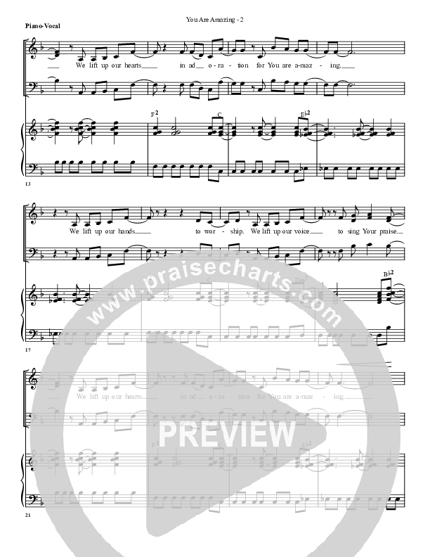 You Are Amazing Lead & Piano (G3 Worship)