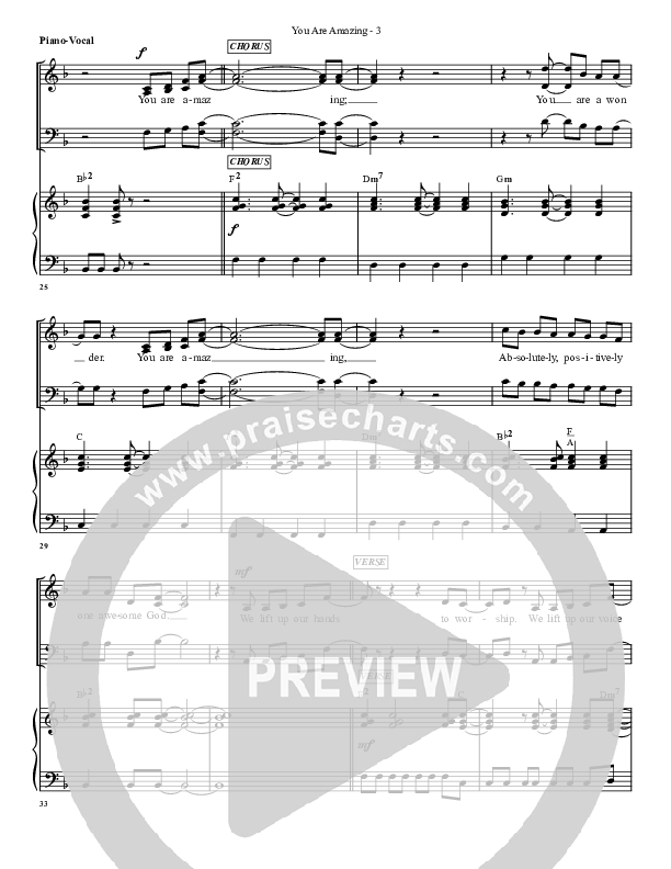 You Are Amazing Lead & Piano (G3 Worship)