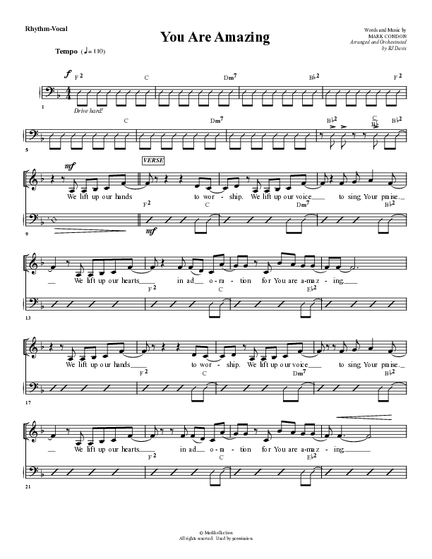 You Are Amazing Rhythm/Vocal (G3 Worship)