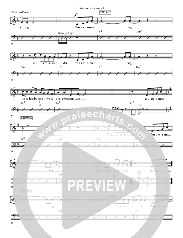 You Are Amazing Rhythm/Vocal (G3 Worship)