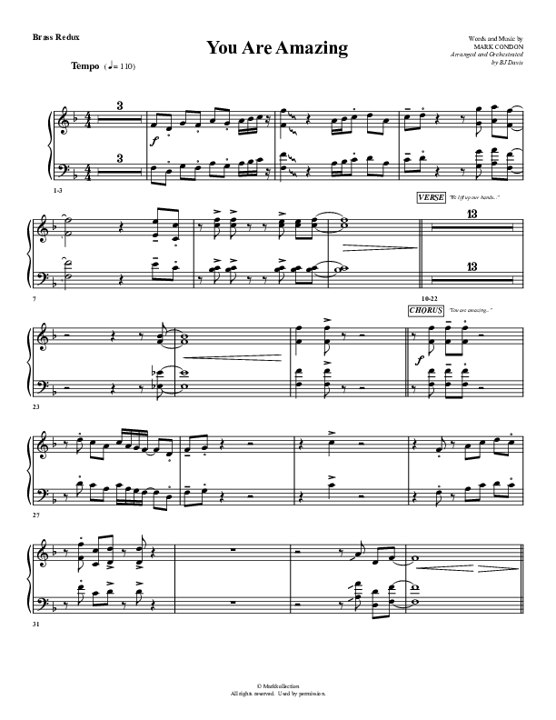 You Are Amazing Synth Brass (G3 Worship)