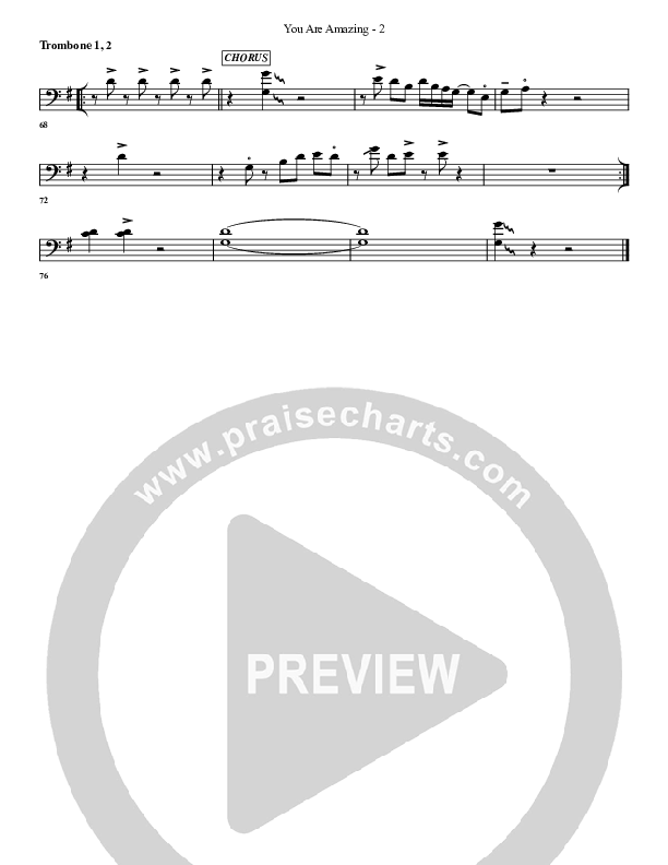 You Are Amazing Trombone 1/2 (G3 Worship)