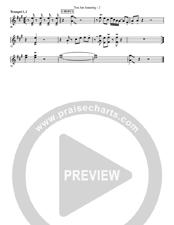 You Are Amazing Trumpet 1,2 (G3 Worship)