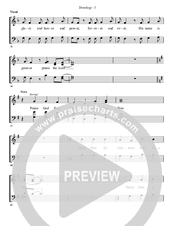 Doxology Choir Sheet (G3 Worship)