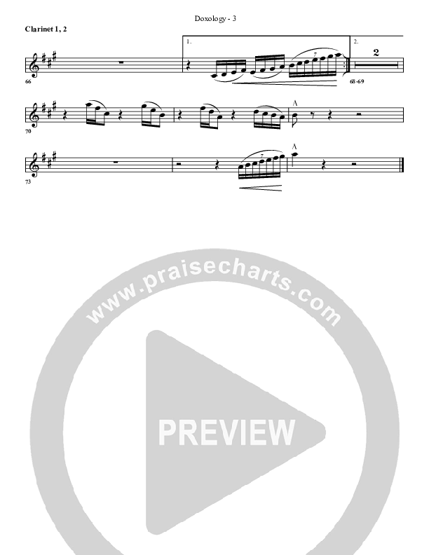 Doxology Clarinet 1/2 (G3 Worship)