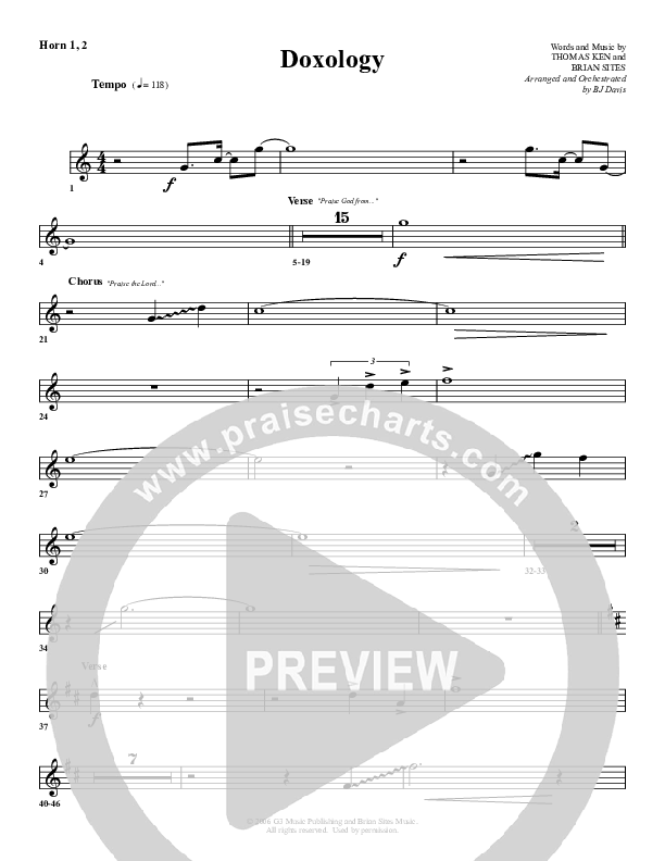 Doxology French Horn 1/2 (G3 Worship)
