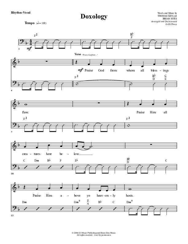 Doxology Rhythm/Vocal (G3 Worship)