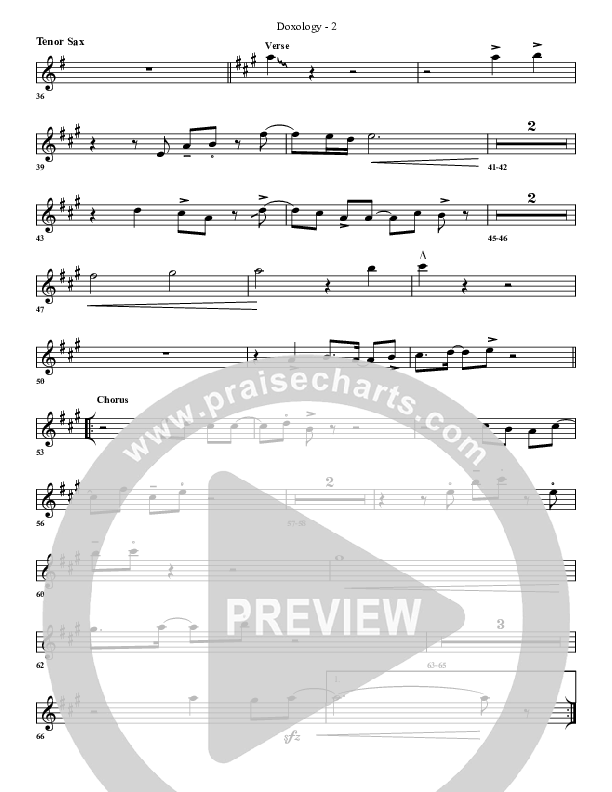 Doxology Tenor Sax 2 (G3 Worship)