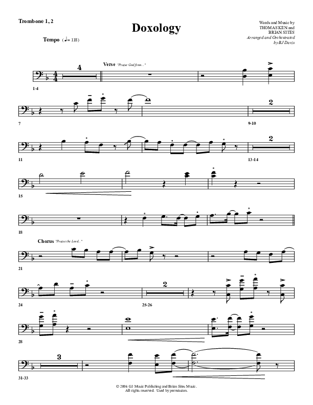 Doxology Trombone 1/2 (G3 Worship)