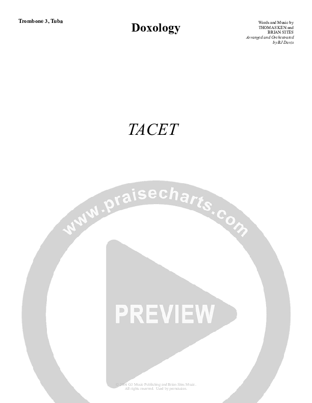 Doxology Trombone 3/Tuba (G3 Worship)