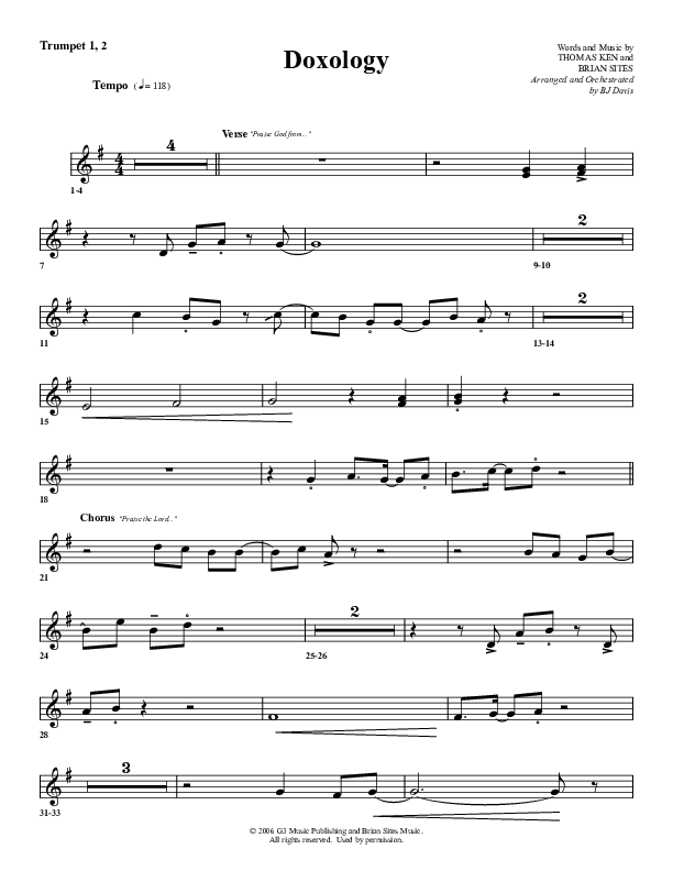 Doxology Trumpet 1,2 (G3 Worship)