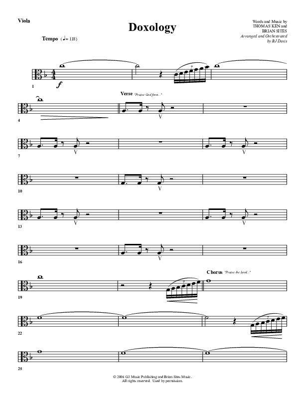 Doxology Viola (G3 Worship)