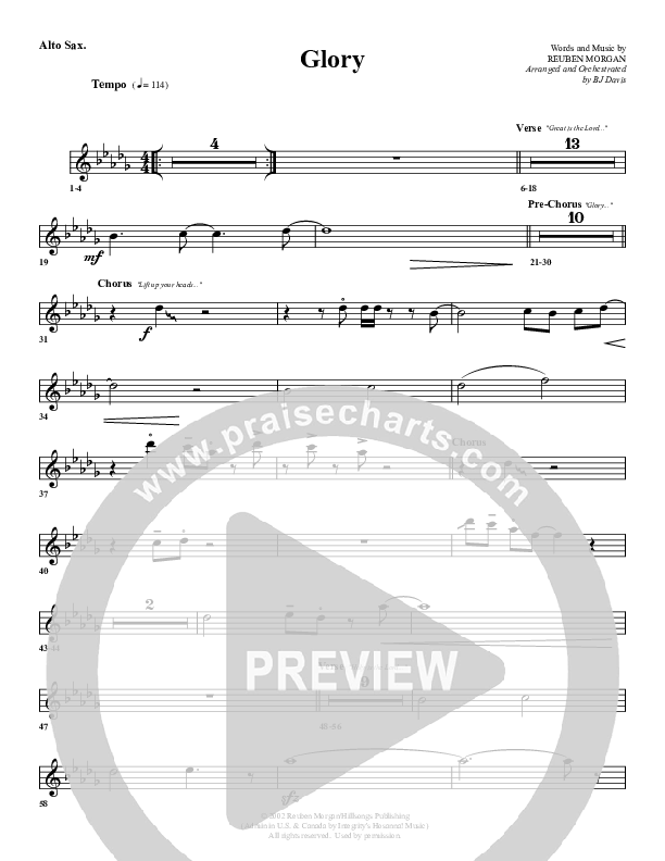 Glory Alto Sax (G3 Worship)