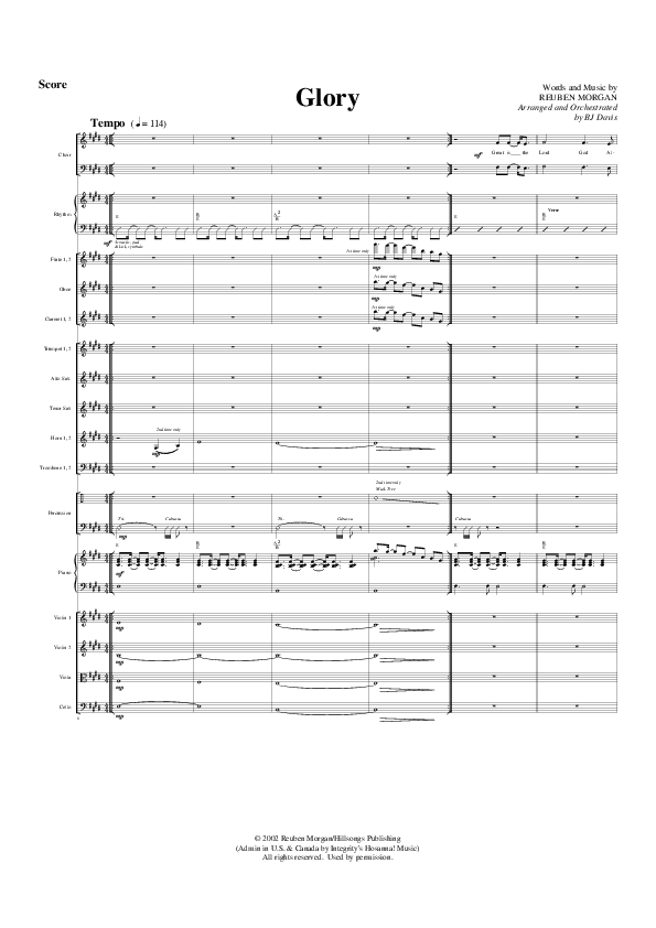 Glory Conductor's Score (G3 Worship)
