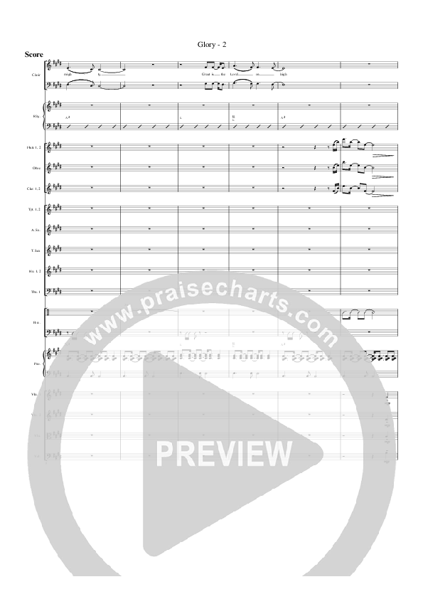 Glory Conductor's Score (G3 Worship)