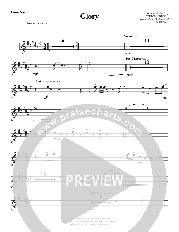 Glory Tenor Sax 2 (G3 Worship)