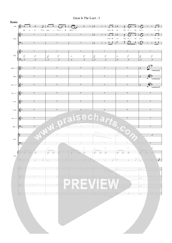Great Is The Lord Orchestration (G3 Worship)