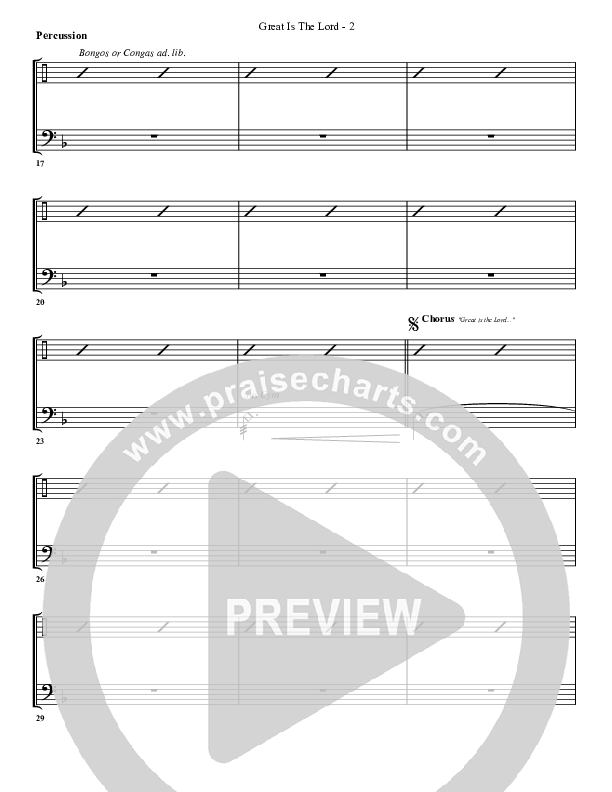 Great Is The Lord Percussion (G3 Worship)