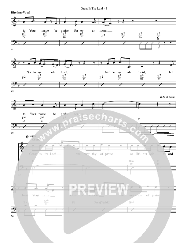Great Is The Lord Rhythm/Vocal (G3 Worship)