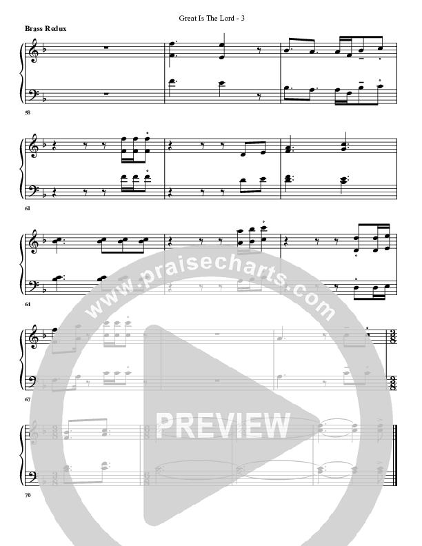 Great Is The Lord Synth Brass (G3 Worship)