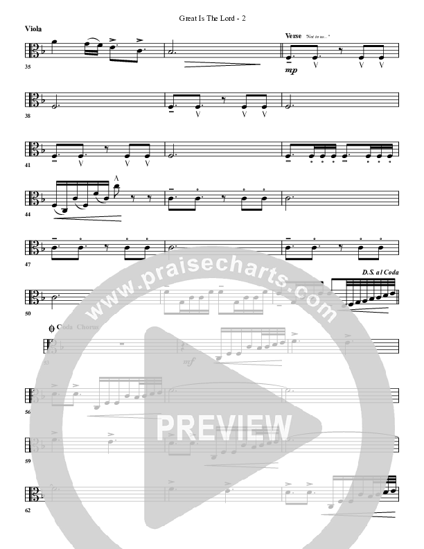 Great Is The Lord Viola (G3 Worship)