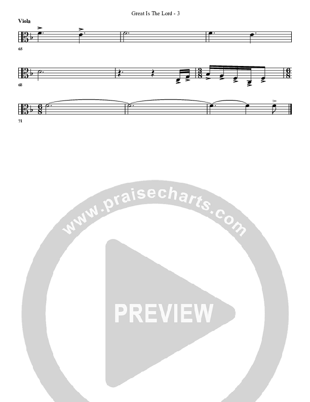 Great Is The Lord Viola (G3 Worship)