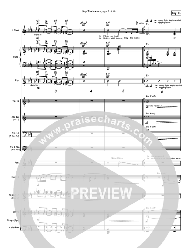 Say The Name Conductor's Score (Martha Munizzi)