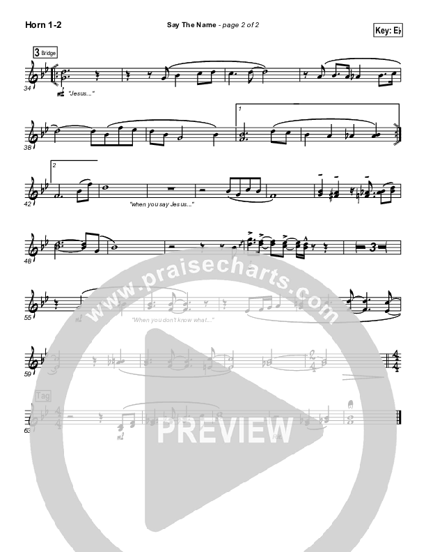 Say The Name Brass Pack (Martha Munizzi)