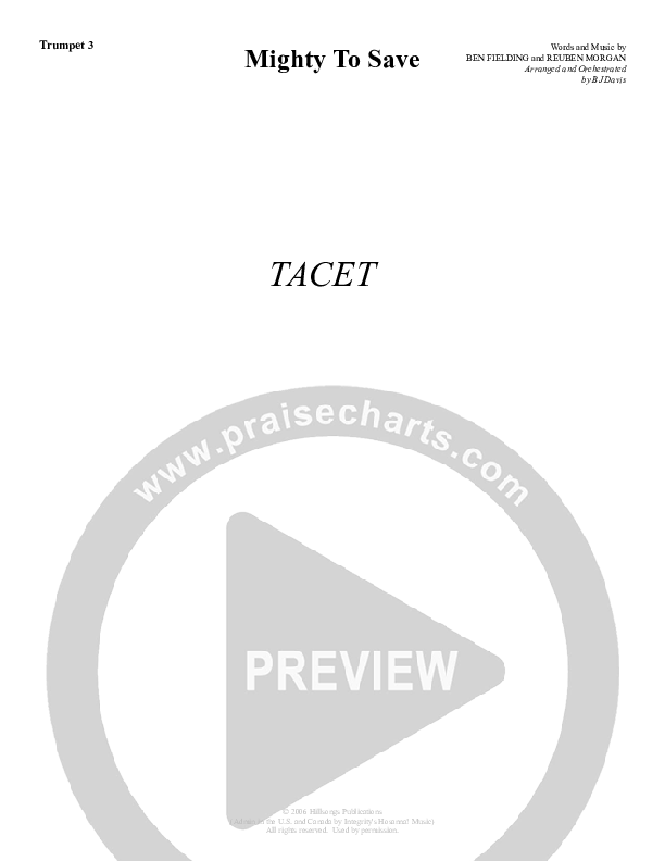 Mighty To Save Trumpet 3 (G3 Worship)