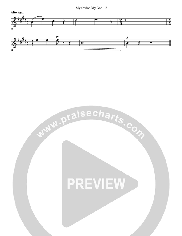 My Savior My God Alto Sax (G3 Worship)