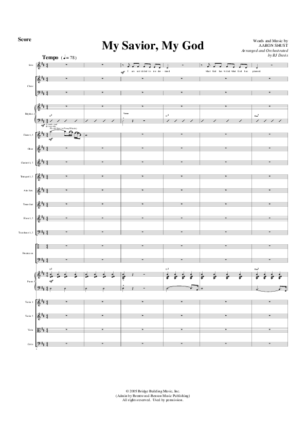 My Savior My God Conductor's Score (G3 Worship)