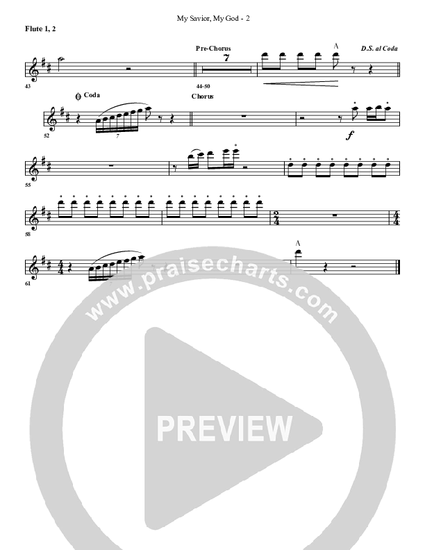 My Savior My God Flute 1/2 (G3 Worship)