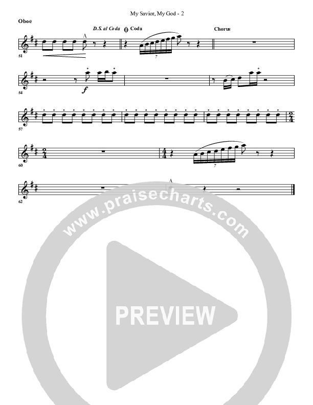 My Savior My God Oboe (G3 Worship)