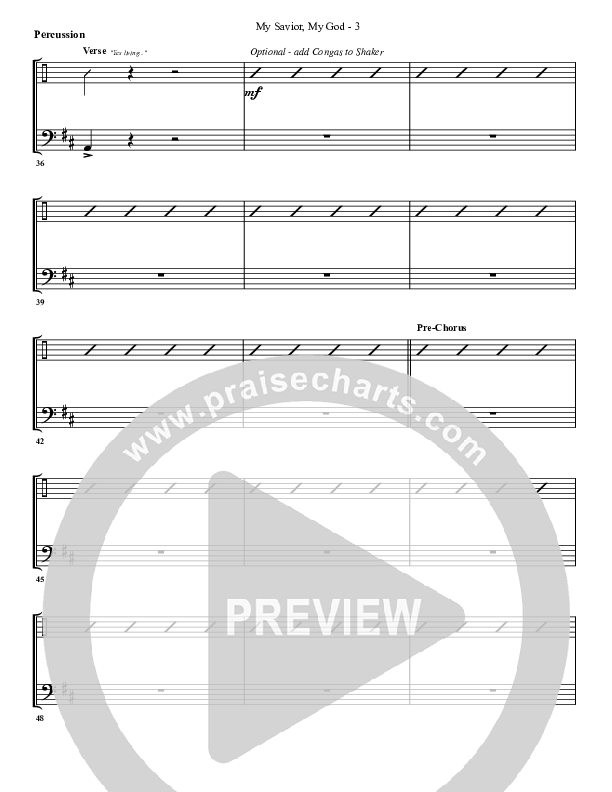 My Savior My God Percussion (G3 Worship)