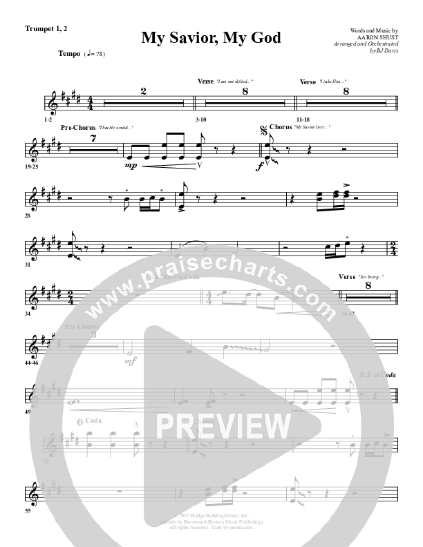 My Savior My God Trumpet 1,2 (G3 Worship)